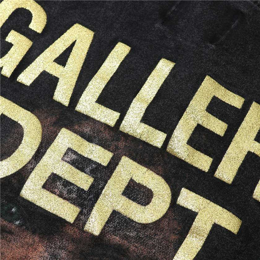 71_88 GALLERY DEPT.字母人像印花短袖T恤 黑色 S-XL