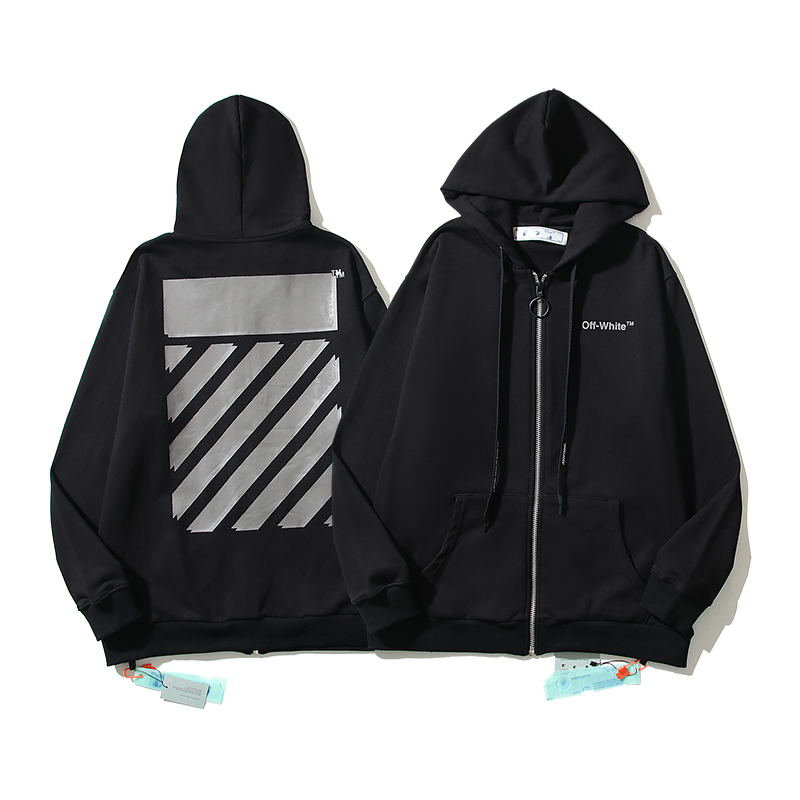 50_6019 Off White Hoodie With Ziper