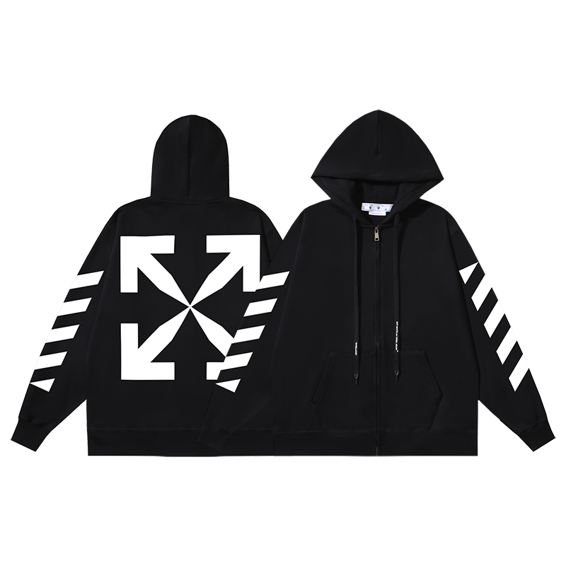 100_149 Off White Hoodie With Ziper