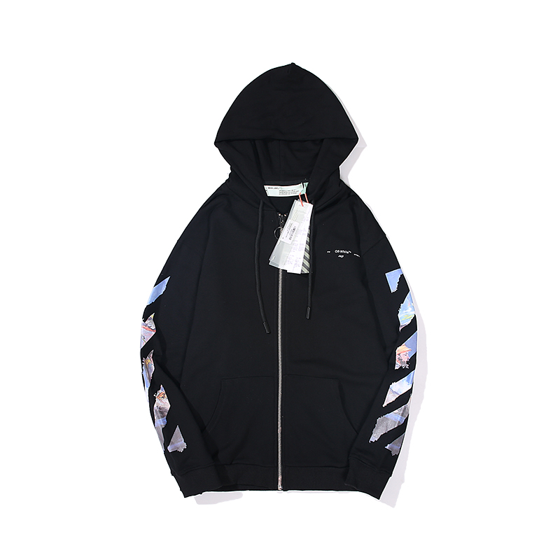 6_6009 Off White Hoodie With Ziper