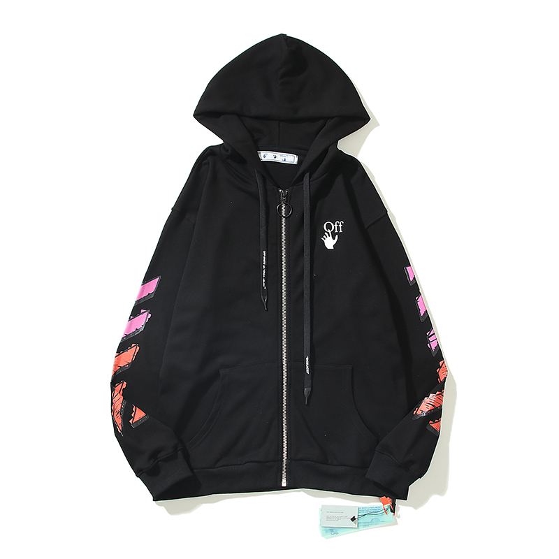 28_6018 Off White Hoodie With Ziper